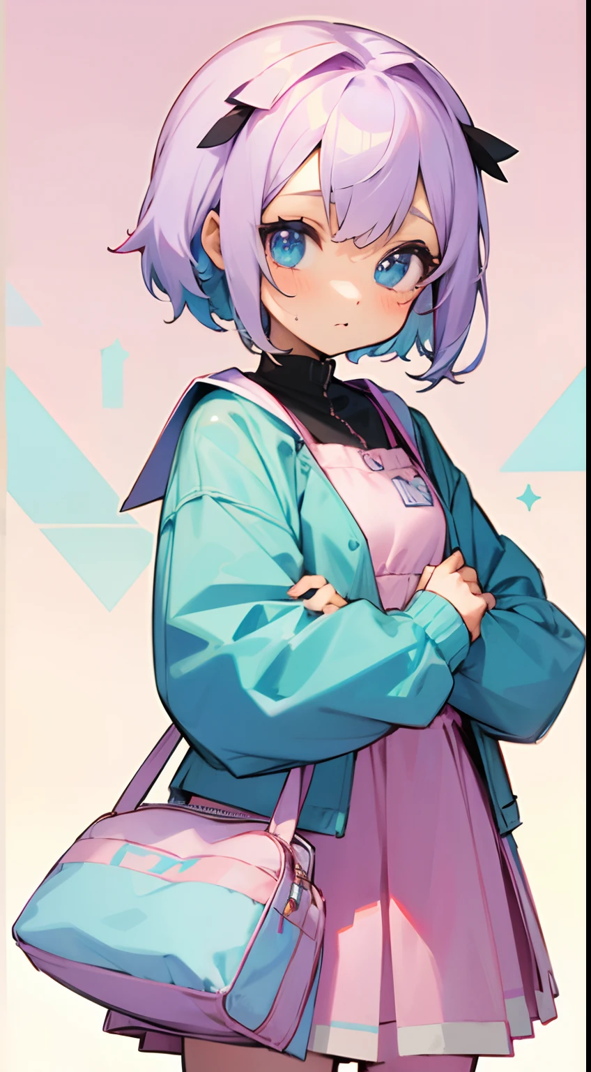 Cute anime girl, pastel outfits