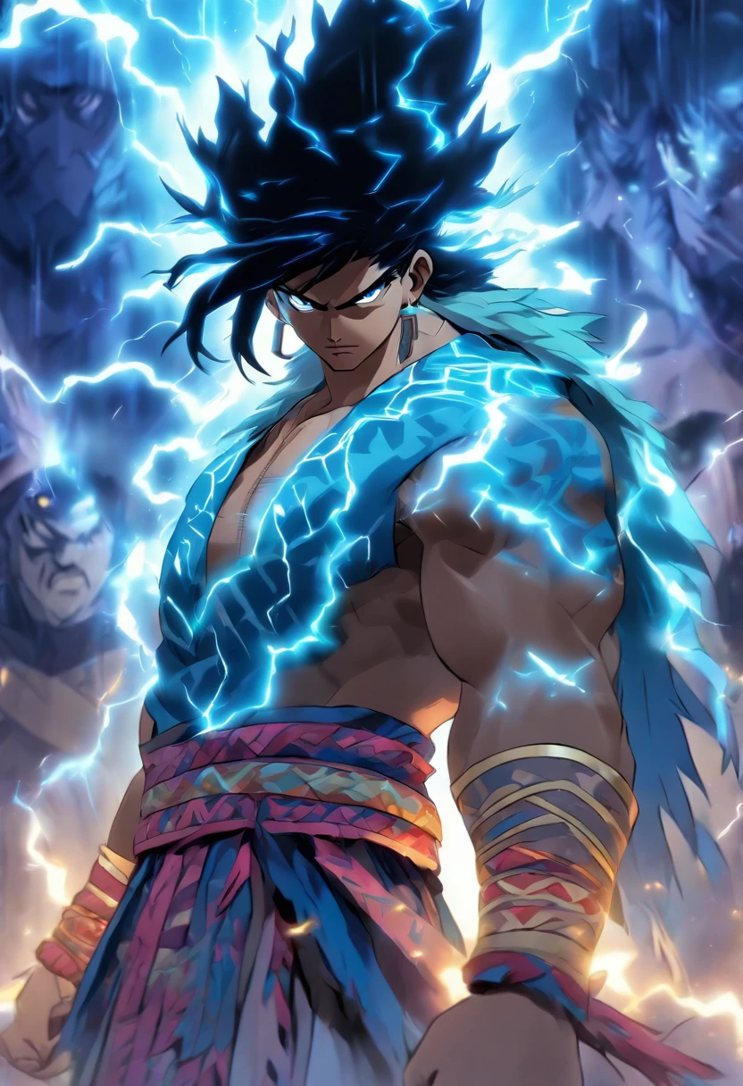 African American version of Naruto Uzumaki fused with the African American version of Yusuke Urameshi fused with the African American version of Asta from the Black Clover Anime series in the Yu Yu Hakusho Anime Art Style In the vibrant and dynamic world of anime, two iconic figures from distinct universes collide to create an unforgettable fusion. The African American version of Afro Violence Jack from the Violence Jack Universe and the African American version of Afro Kenshiro from the Post-Timeskip Arc of Hokuto No Ken Universe merge into one powerful being. In the Hokuto No Ken Anime, Movie, and Manga Art Style, this fusion comes to life, depicting the embodiment of strength and resilience. His powerful physique demonstrates the perfect amalgamation of both Afro Violence Jack and Afro Kenshiro. Every muscle is defined and tone