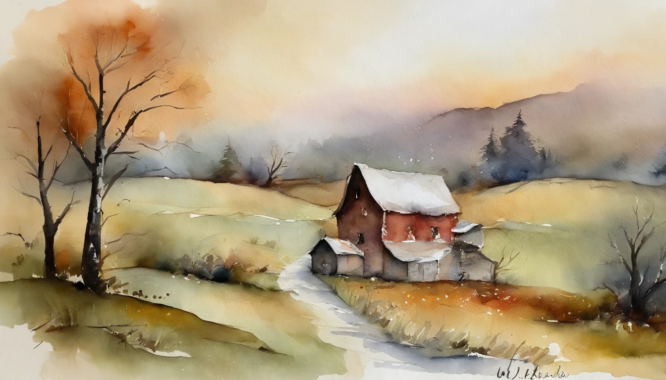 Art Oil Painting, estilo vintage, en colores pasteles y tenues, Christmas Design.