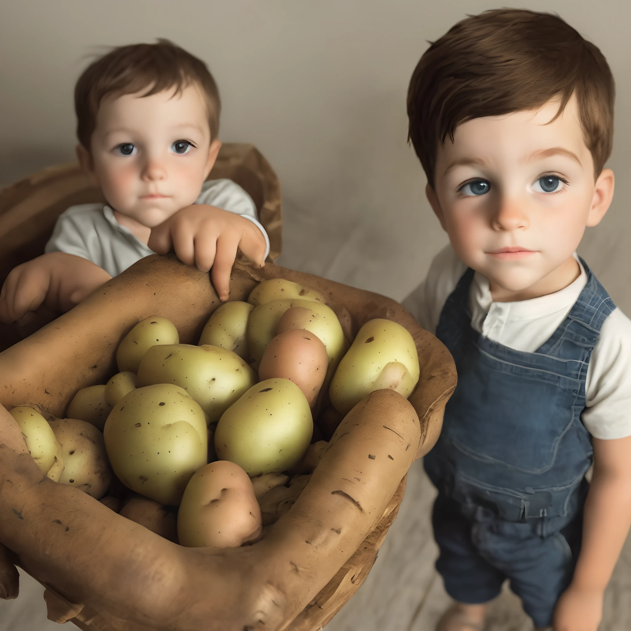 A little boy with big dreams and potatos for hands