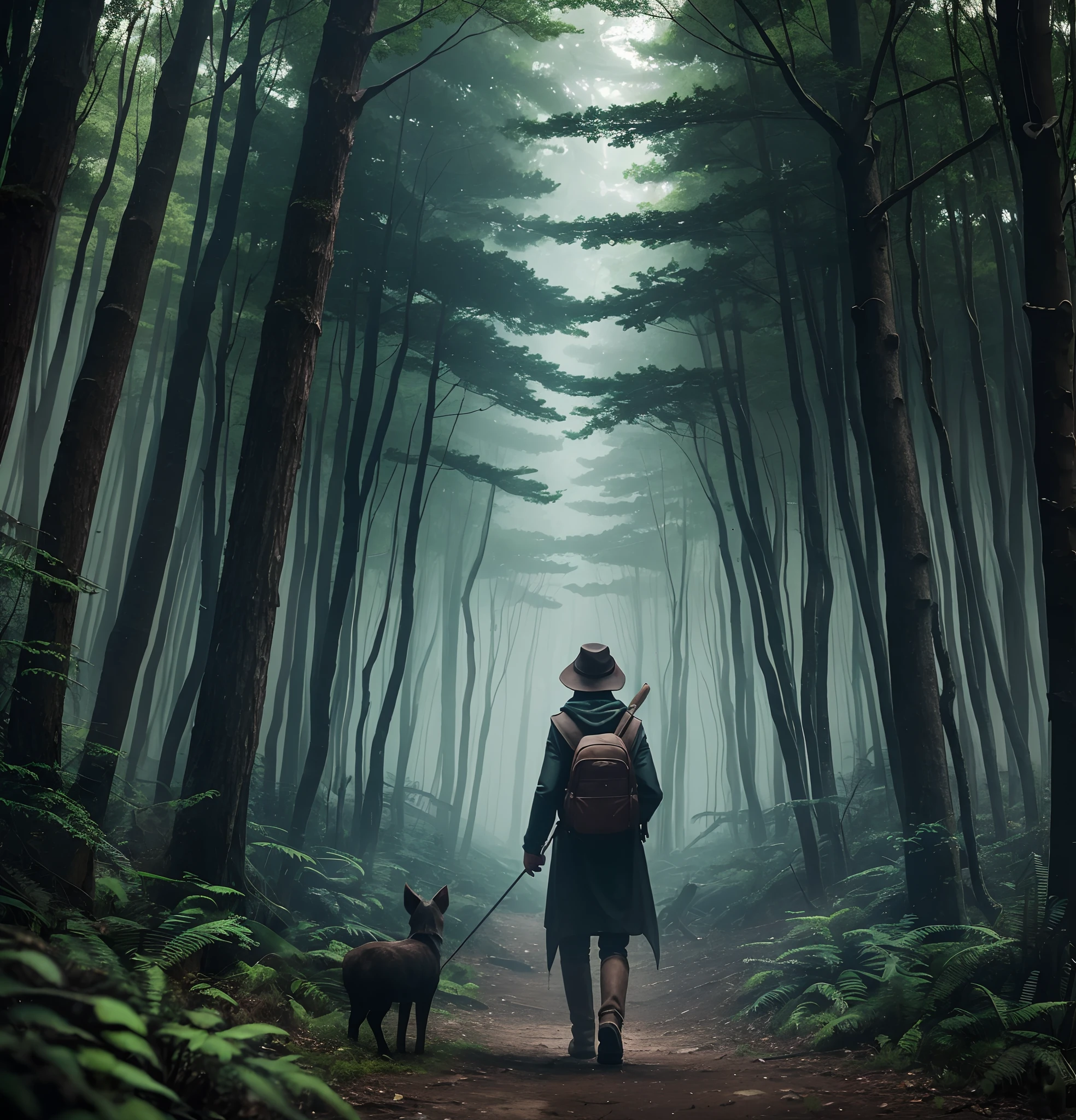 "Deep in a dark forest, The story begins with the desperation of a lost traveler.” --auto --s2
