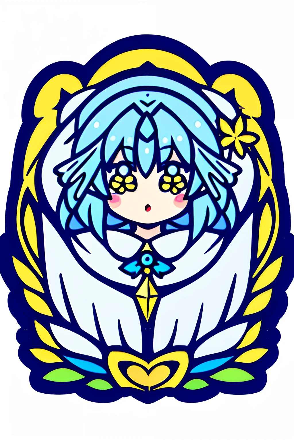 ((Stickers)),1 fairy,Holy Angel , Epic ,Simple white background，(Masterpiece:1.2), (Best quality), (Ultra detailed), (8K, 4K,),(Highly detailed:1.2),  (Dynamic pose:1.2)