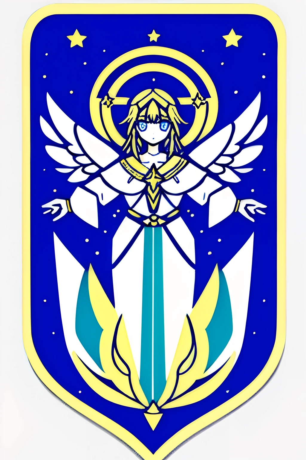 ((Stickers)),1 fairy,Holy Angel , Epic ,Simple white background,(Masterpiece:1.2), (Best quality), (Ultra detailed), (8K, 4K,),(Highly detailed:1.2), (Dynamic pose:1.2)