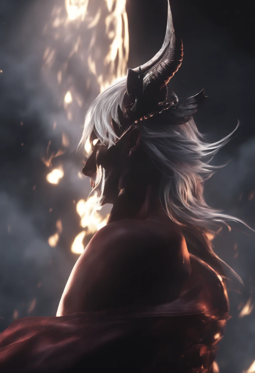 (best quality,4k,8k,highres,masterpiece:1.2),ultra-detailed,realistic:1.37,anime style,cold and dark atmosphere,neon,black flames,evil smile,black mark on the forehead,aggressive mode,Meliodas from seven deadly sins,transformed