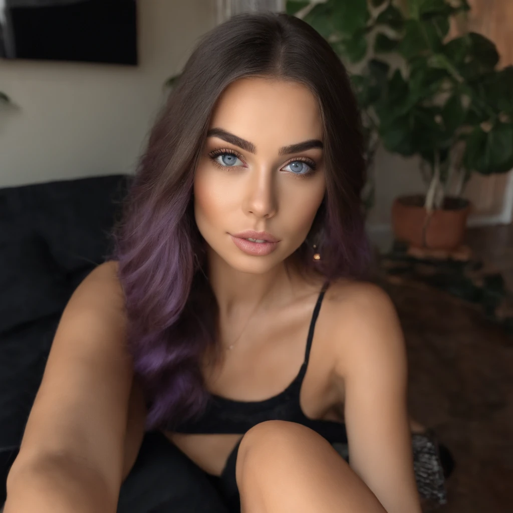 Mujer con camiseta sin mangas y bragas a juego, Chica sexy con ojos azules, Retrato Sophie Mudd, Retrato de Corinna Kopf, cabello rubio y ojos grandes, selfie de una mujer joven, Ojos en el Violet Myers Club, Maquillaje OHNE, Maquillaje natural, looks directly at camera, Cara con Artgram, dezentes Maquillaje, Gran foto de cuerpo entero, in the room, Fission. Paseo por el parque, Realstic,
