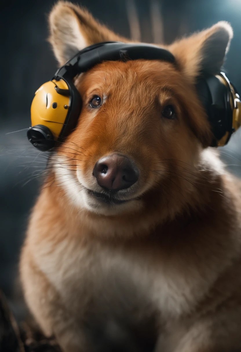 lobisomem peludo grande com a boca no meio da barriga e um olho somente, Realistic, high resolution, Quality Appearance, cascos de porco, menacingly, brutal, bravio ,not intelligent, poderoso, sem colar,