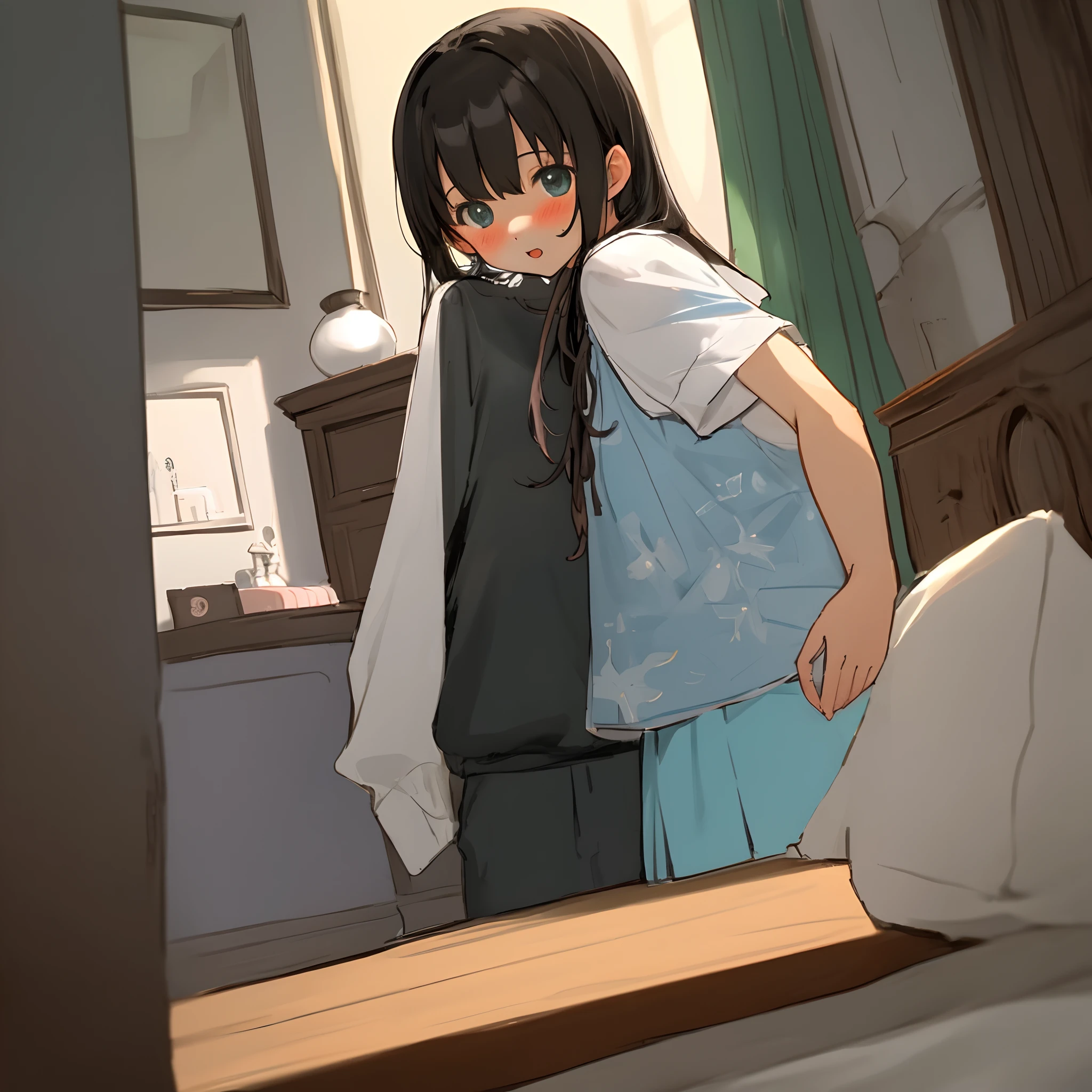 Loli girl get  by balck guy in private room