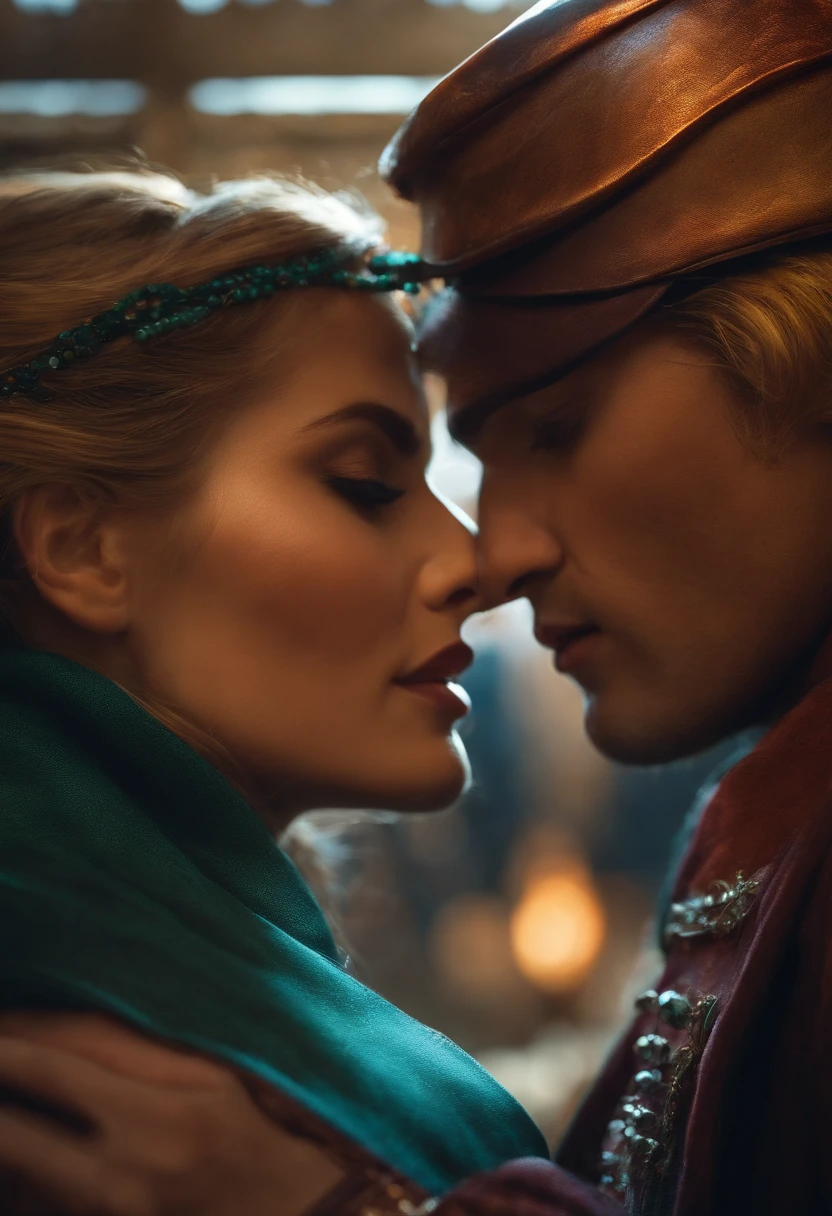 close up of them almost kissing