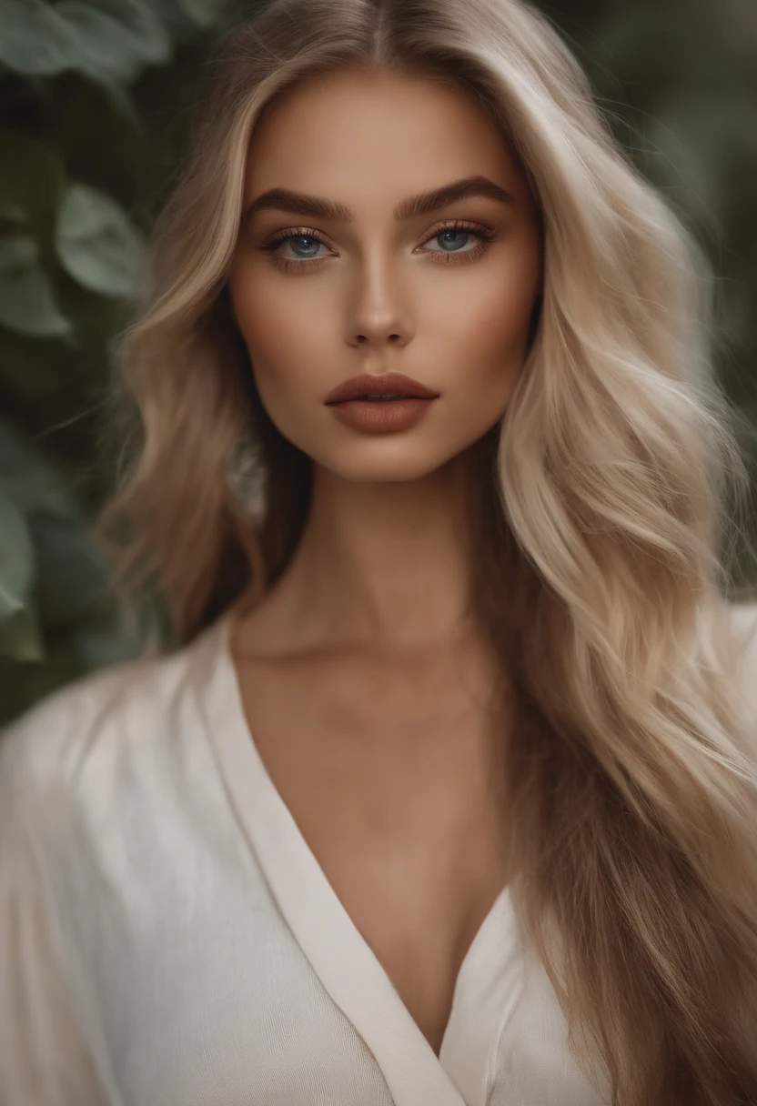Femme Arafed en entier , fille sexy aux yeux bleus, ultra realist, Meticulous details, Portrait Sophie Mudd, cheveux blonds et grands yeux,maquillage leger, maquillage naturel, looking straight at camera, Visage avec Artgram, maquillage fin, Superbe plan complet, corps entier, gros seins , joli posterieur, full body