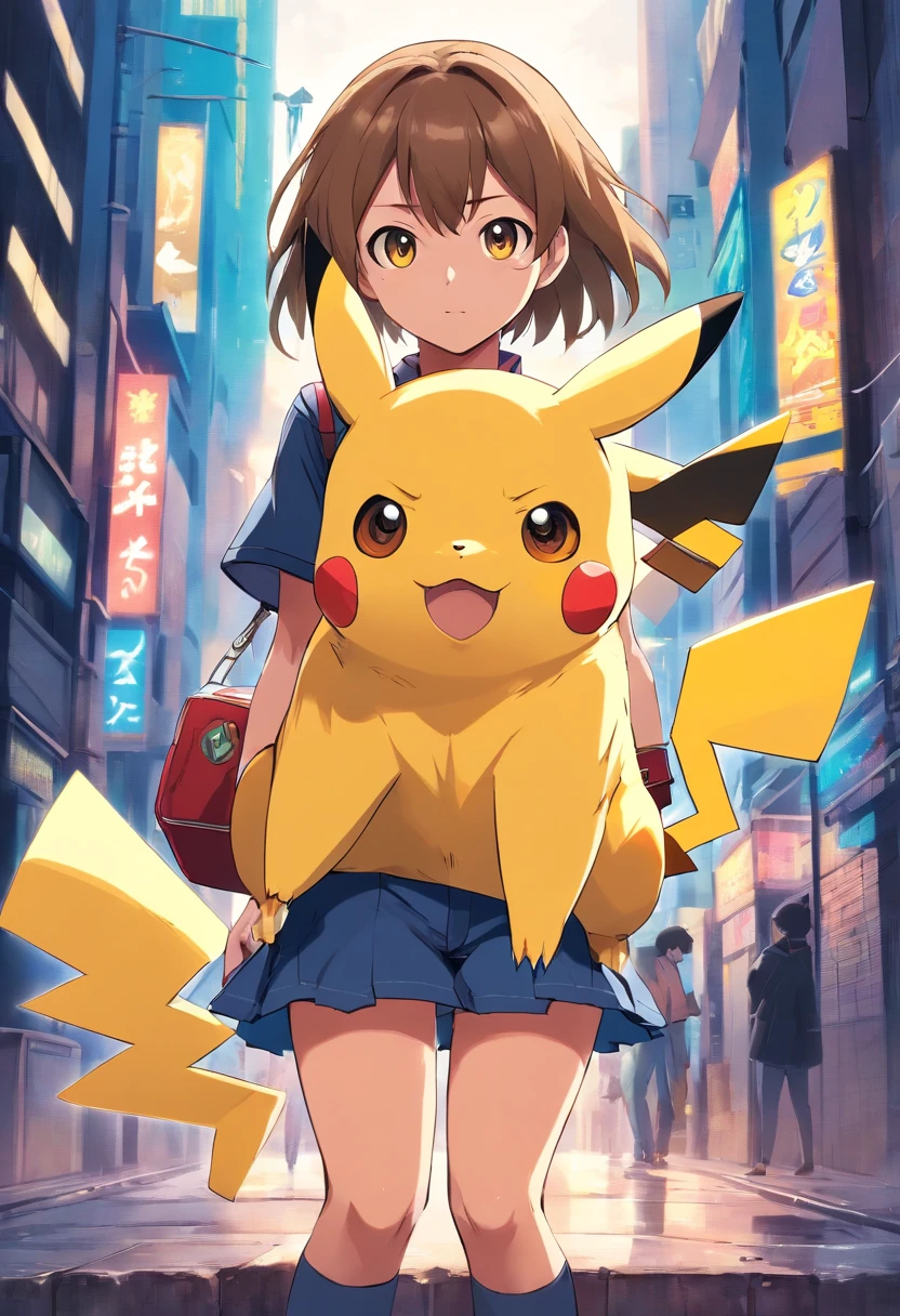 Pokémon: Pikachu, Cosplay with Michael Myers mask, scary pose