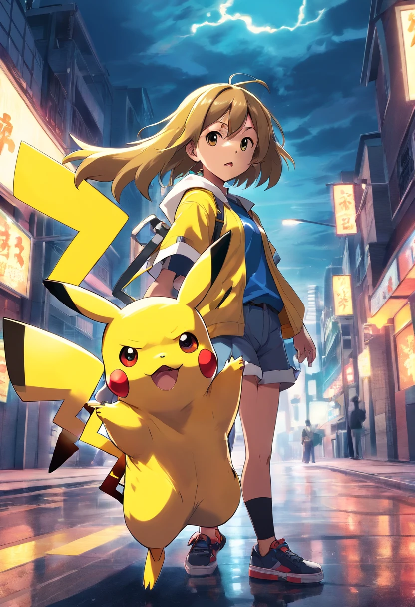 Pokémon: Pikachu, Cosplay with Michael Myers mask, scary pose