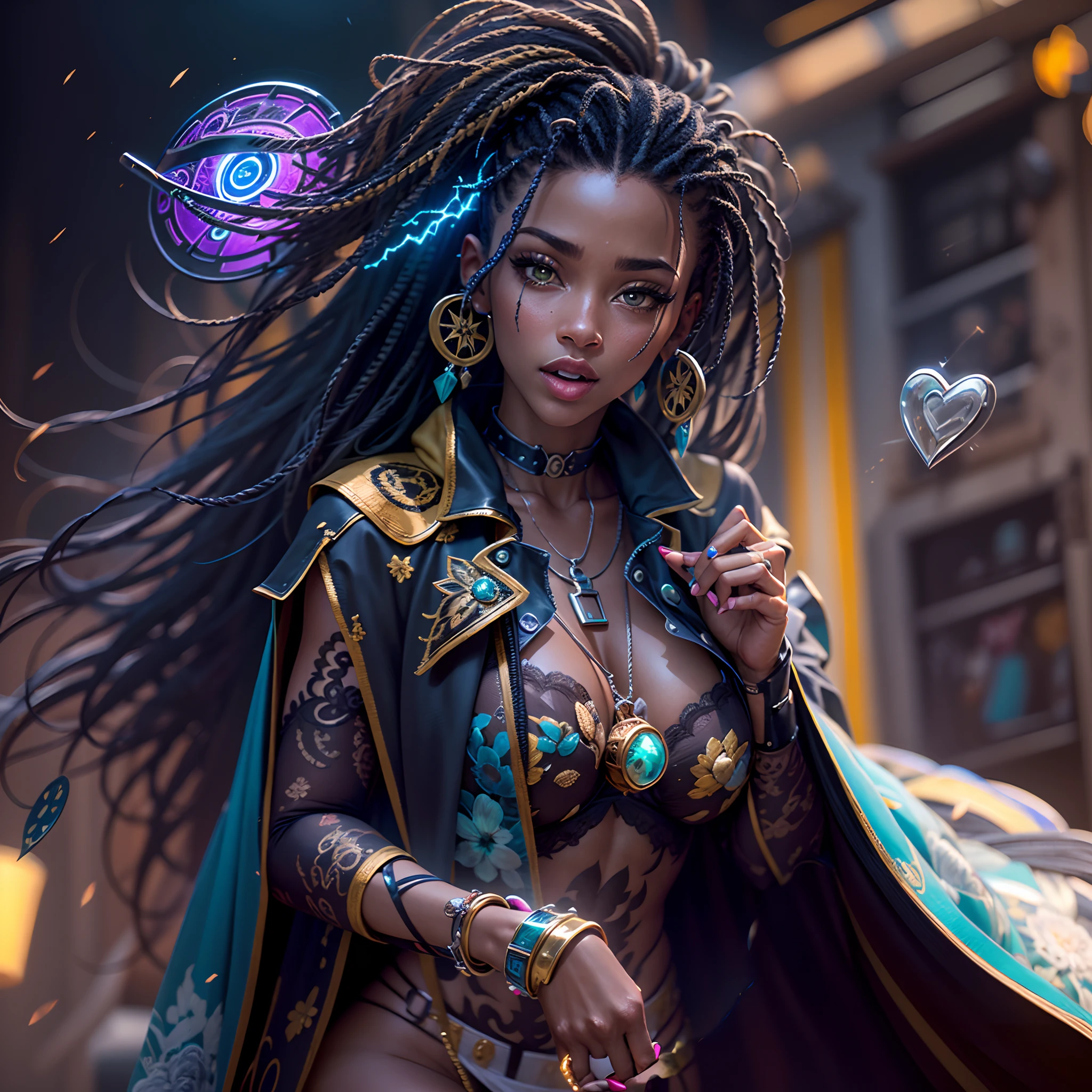 "cape material and gold , no skin, no finger, no fingers"