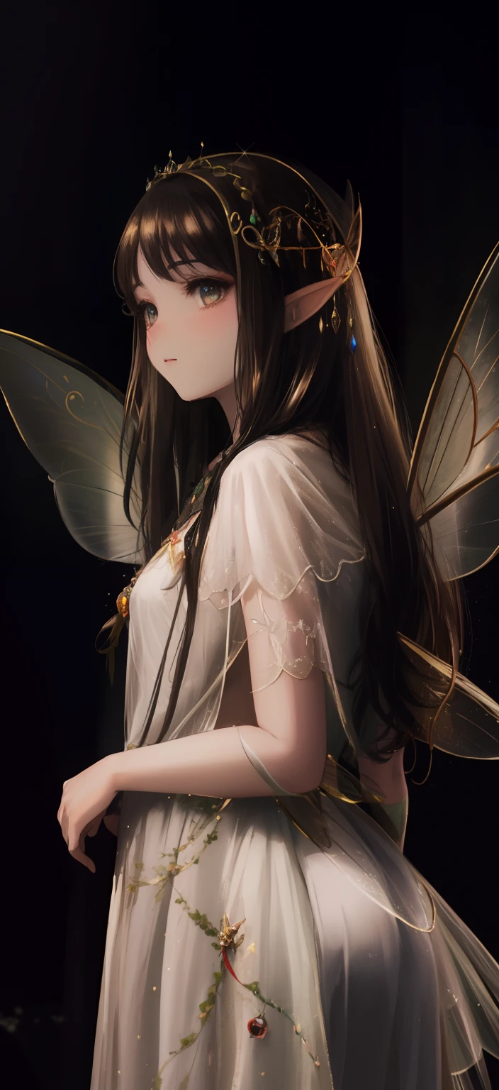 araffe dressed in a fairy costume posing for a picture, brunette elf with fairy wings, portrait of fairy, portrait of a fairy, fairy, faerie, fantasy photoshoot, beautiful fairy, beautiful adult book fairy, brunette fairy woman, portrait of fairy princess, beautiful adult fairy, with beautiful wings, fairy wings, beautiful fairie, fae age girl, winged