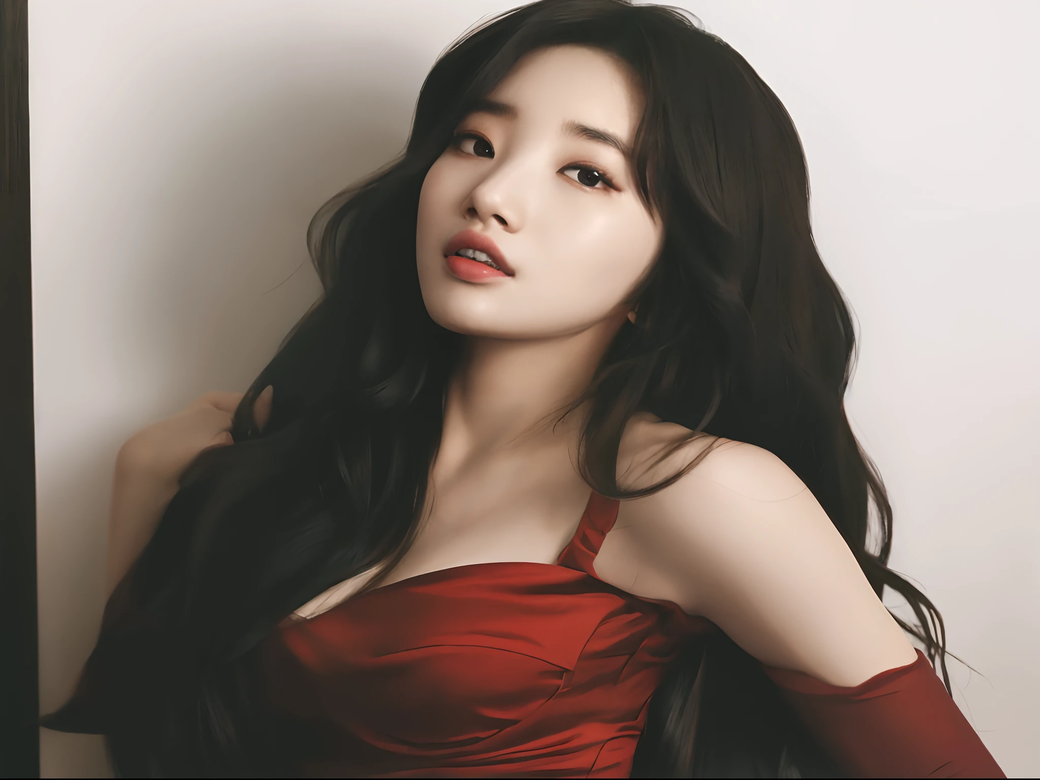 imagem araffed de uma mulher em um vestido vermelho posando para uma foto, Bae Suzy, Jinyoung Canela, Ui, imagem vazada, Artista coreano, TaeJune Kim, veludo vermelho, Jiyun Chae, Heonhwa Choe, Tiffany, Sangsoo Jeong, Jaeyeon Nam, Ji-Min, Lee Ji - Eun, Lee Ji-eun, jia