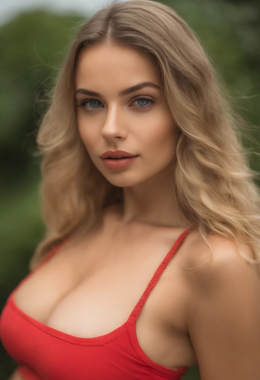 oman with tank top without panties, fille sexy aux yeux bleus, Portrait Sophie Mudd, Portrait de Corinna Kopf, cheveux blonds et grands yeux, selfie of a young woman, ohne Maquillage, maquillage naturel, Look directly into the camera, Visage avec Artgram, dezentes Maquillage, Superbe photo du corps entier, dans la chambre, gros seins, Blonde, Latin NO PANTIES