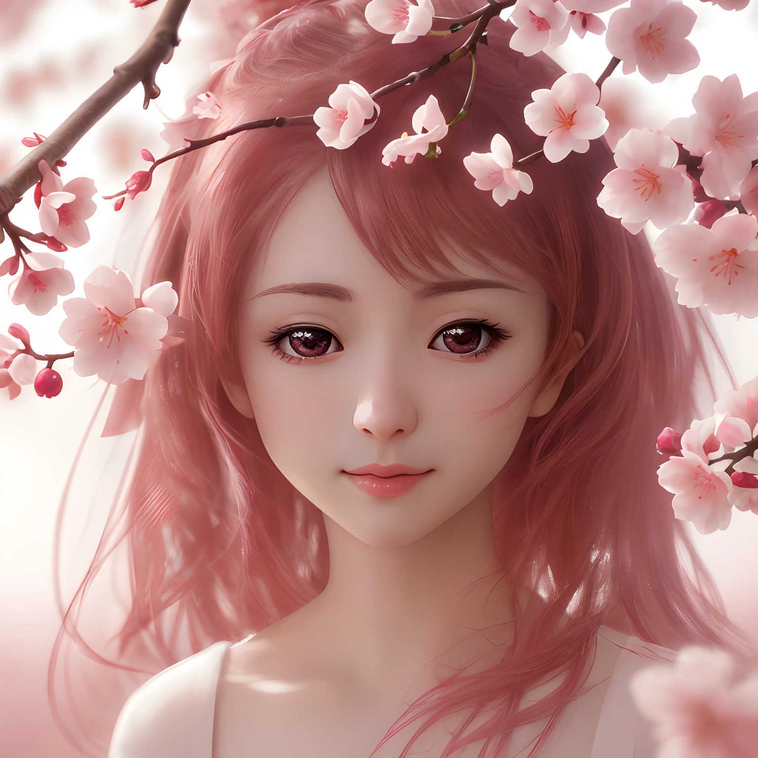beautiful girl with cherry blossom, masterpiece,best quality,official art,extremely detailed 8k wallpaper, ultra high res, (photorealistic:1.4), highres, detail, best quality, hyperdetailed,