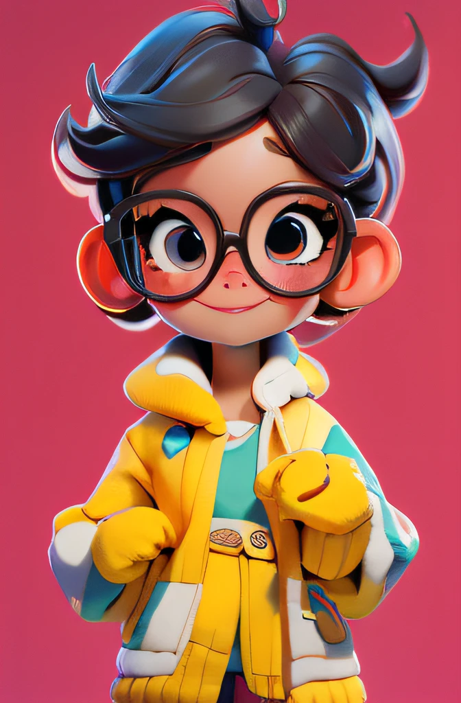 (best quality,ultra-detalhado,Realistic:1.37),retrato,illustration,oil painting,Child,segurando uma bandeja,
glasses,Olhos detalhados,glasses:1.1,fofo,sorriso travesso,roupas coloridas,Seconding a Themed Birthday Cake 
Bananas in Pajamas,fun,atmosfera alegre,cores brilhantes,Birthday Party Setup,decorations,Partido tem,
Happy Celebration,expression joyful