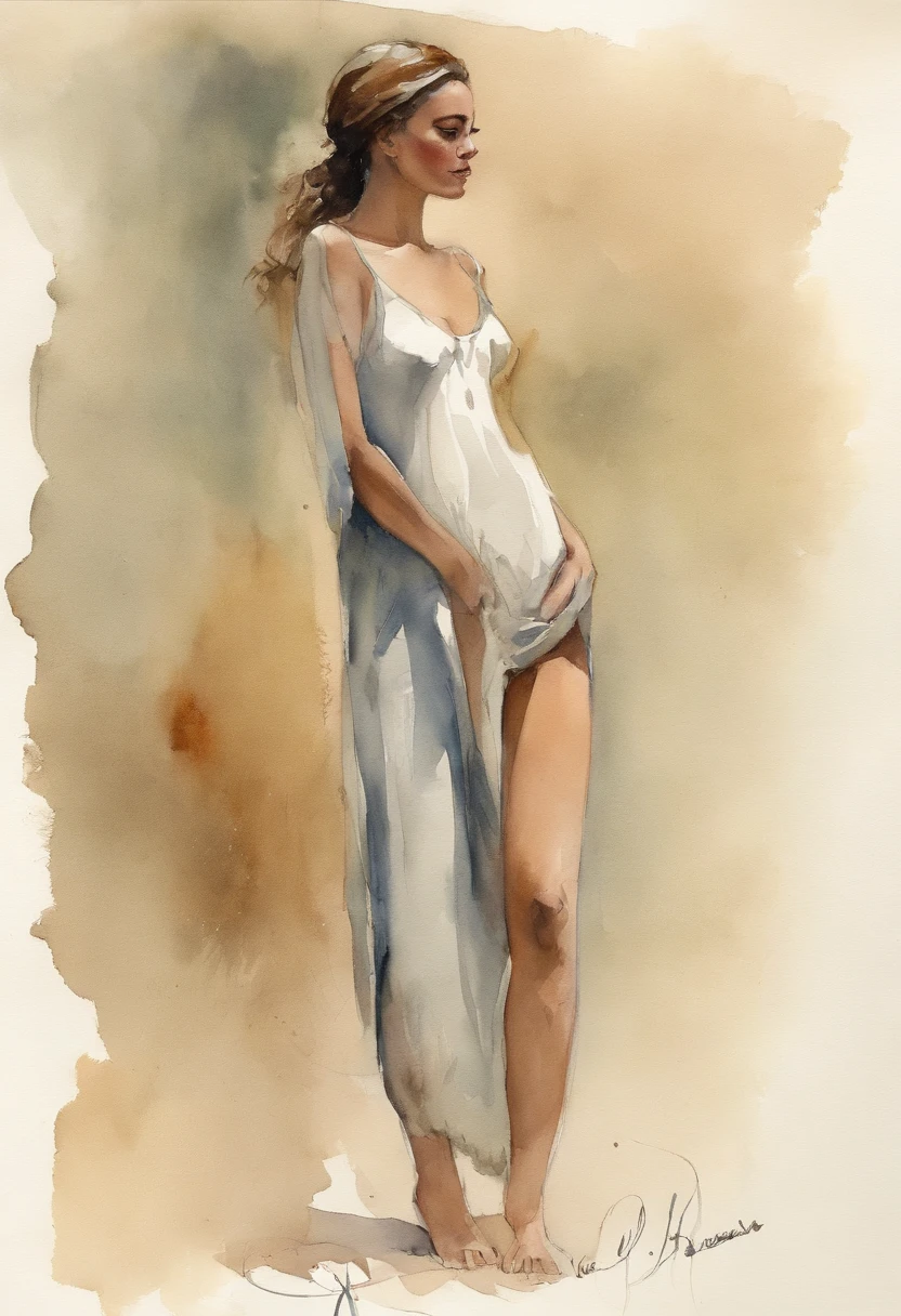 sketch, 20 yo girl figure , young , standing, full  body, completely naked, totally , no clothes, sans clothing, au natural, covering crotch with a white towel, bare butt,  pastels, by harry bush, James Montgomery Flagg and Lois van Baarle and jim french and rossdraws, detailed realistic eyes, big bare feet, large bulge in crotch, very handsome, beautiful