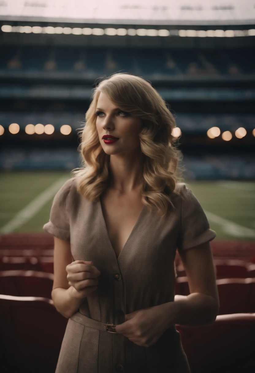 Taylor Alison Swift in a football stadium