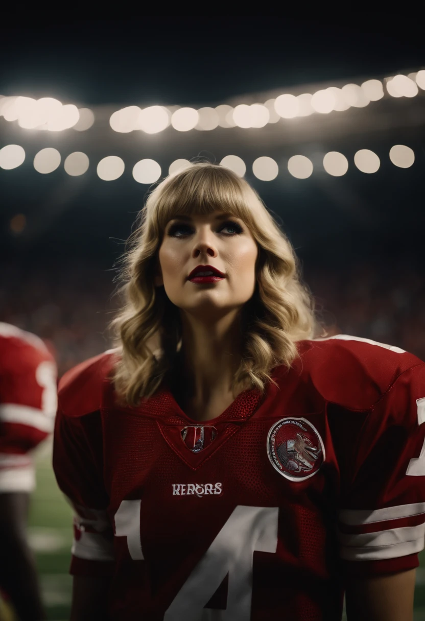 Taylor Alison Swift in a football stadium