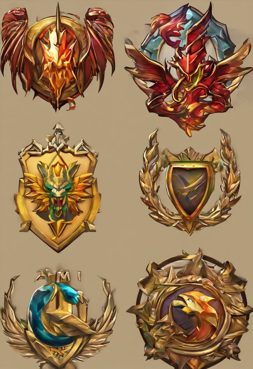 Desenhe um logotipo aprimorado para 'LoaD MU Online', a fantasy MMORPG that strives for a magical and epic style. O logotipo deve seguir o estilo das artes usadas em jogos como Hearthstone, Riot Conceptual Art e League of Legends, with an emphasis on detail and visual richness. Use uma fonte ornamental com curvas e detalhes para destacar as palavras 'LoaD' e 'Mu Online'. As cores predominantes devem ser roxas e douradas, And you should incorporate visual effects like light, sombra, brilho, reflexo, gradiente, Edge and embossing to create a stunning look. The logo should feature graphic elements, Like a winged dragon, uma espada flamejante, um castelo imponente e um escudo estilizado, all designed to evoke the epic atmosphere of the game. Make sure the words 'LoaD' and 'Mu Online' stand out in an imposing and legible manner
