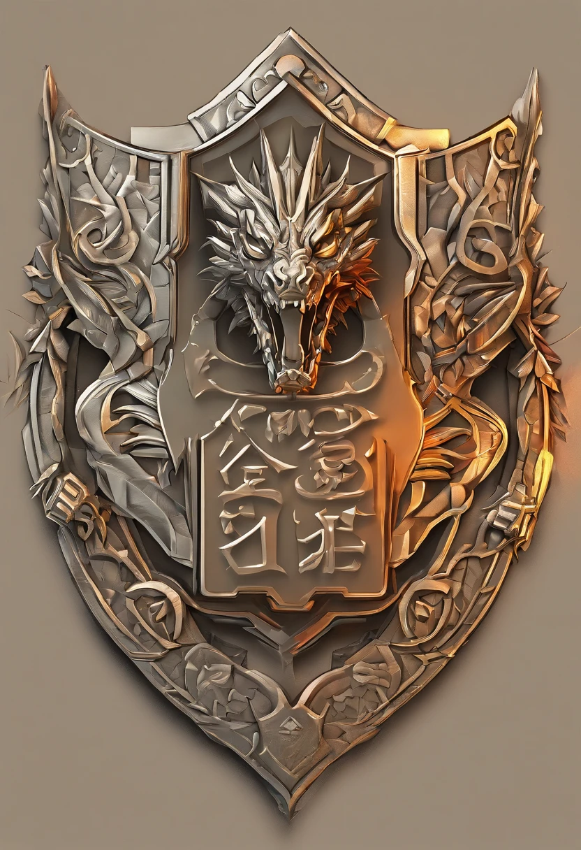Desenhe um logotipo aprimorado para 'LoaD MU Online', a fantasy MMORPG that strives for a magical and epic style. O logotipo deve seguir o estilo das artes usadas em jogos como Hearthstone, Riot Conceptual Art e League of Legends, with an emphasis on detail and visual richness. Use uma fonte ornamental com curvas e detalhes para destacar as palavras 'LoaD' e 'Mu Online'. As cores predominantes devem ser roxas e douradas, And you should incorporate visual effects like light, sombra, brilho, reflexo, gradiente, Edge and embossing to create a stunning look. The logo should feature graphic elements, Like a winged dragon, uma espada flamejante, um castelo imponente e um escudo estilizado, all designed to evoke the epic atmosphere of the game. Make sure the words 'LoaD' and 'Mu Online' stand out in an imposing and legible manner