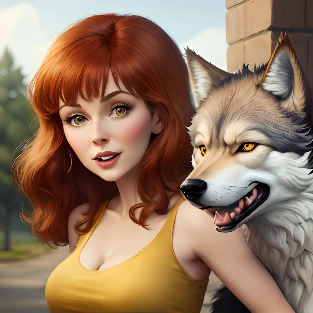 Lois Griffin with a Wolf head