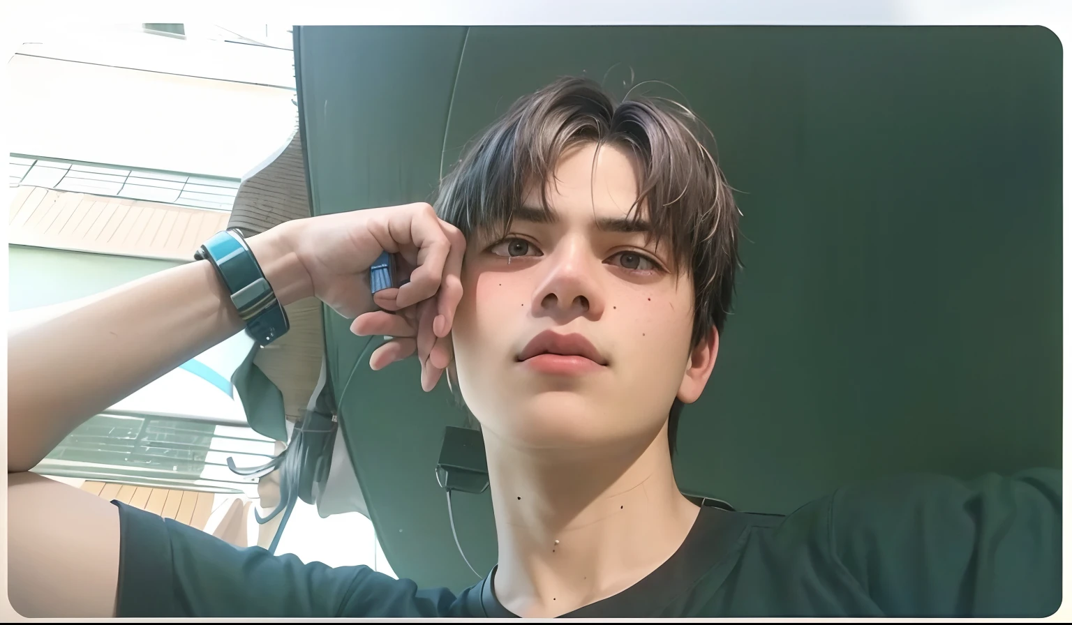 there is a man that is holding a pair of scissors, 18 years old, mateus 9 5, 1 6 years old, tommy 1 6 years old, very very low quality picture, around 1 9 years old, frontal picture, 1 7 - year - old boy thin face, he is about 2 0 years old, he is about 20 years old