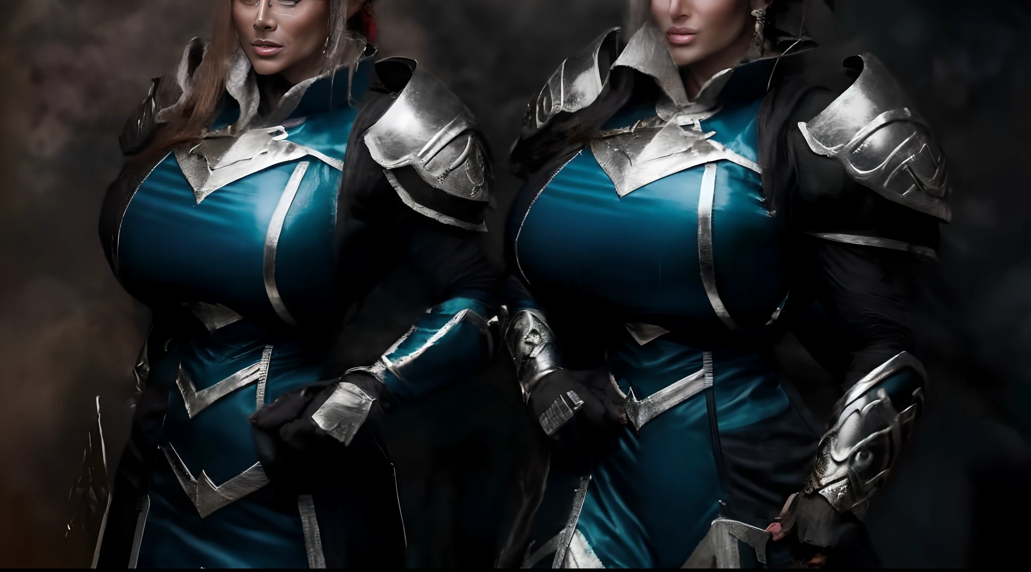 Female Paladin with Mastiff Companion