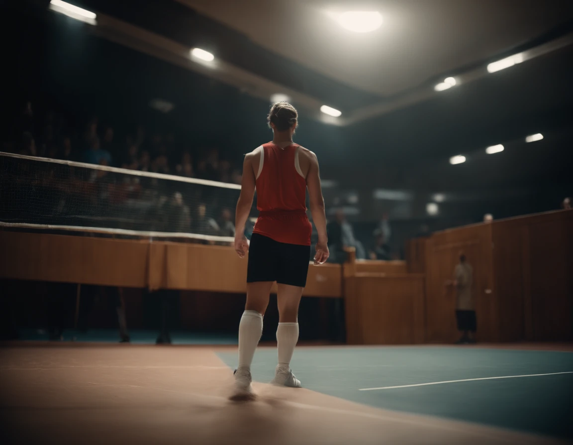 Il court en faisant du sport