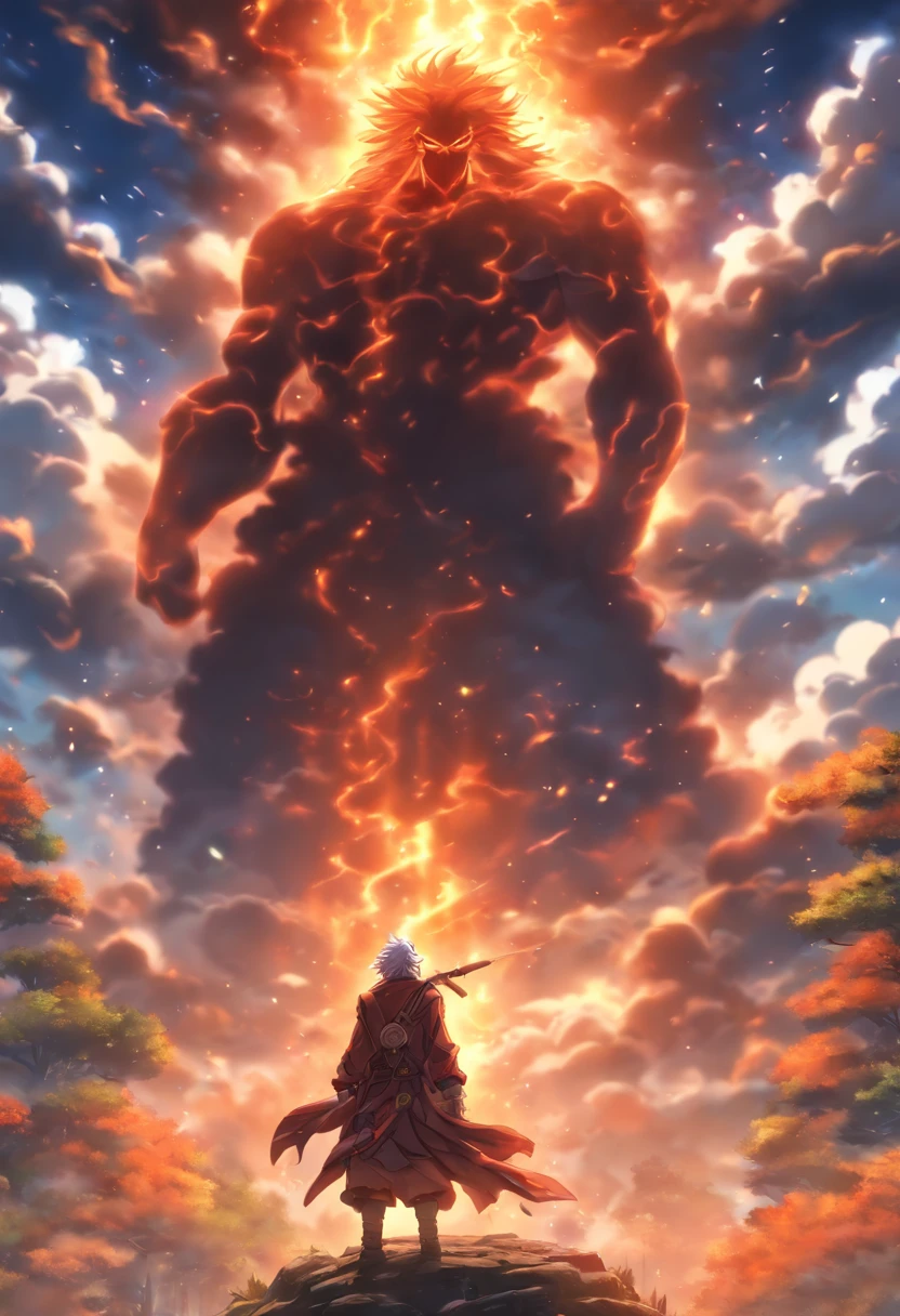 (((old man)) best quality, very high resolution, 4K detailed CG, masterpiece, Stribo, cloud, sky, Slavic mythology, forest, aesthetics, beautiful image, centered on screen, full body