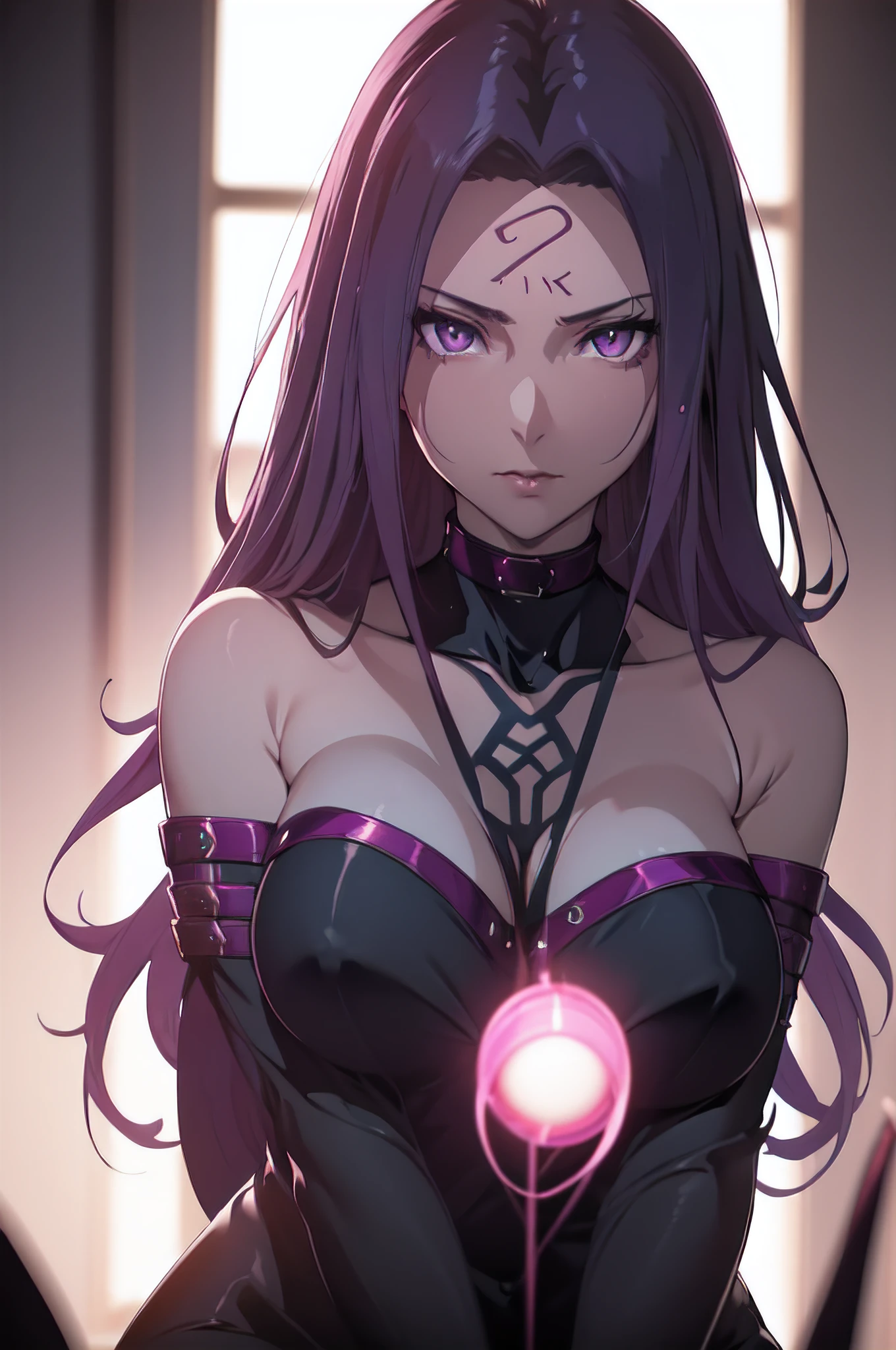 (naked), (without clothes), (masterpiece, best quality, high resolution:1.3), Rider/Medusa from Fate/Stay Night, (holding dual daggers provocatively:1.2), (deep purple eyes with intricate details and a hypnotic glow:1.4), (sensual and alluring:1.3), (enticing pose with subtle playfulness:1.2), (subtle serpentine patterns in her sultry gaze:1.2), (flowing ethereal chains accentuating her movements:1.1), (subtle wind-caressed strands of hair:1.1), (ambient lighting enhancing her sensual allure:1.2), (immersive and captivating background:1.2), (suggestive misty ruins with soft lighting:1.1), (best lighting conditions to emphasize her allure:1.2), (Fate/Stay Night's top-tier character rendering:1.1), (Sony A7R IV camera for unparalleled quality:1.2), (paired with a Sony FE 85mm f/1.4 GM lens:1.2), (capturing the nuanced details of her provocative stance:1.1), (enhancing the immersive and alluring atmosphere:1.1), (delivering an image of extraordinary sensuality and allure:1.1).