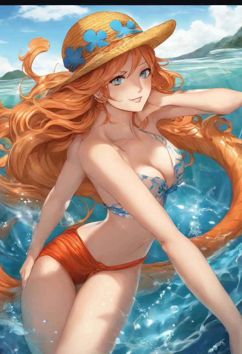 Nami de one piece en maillot de bain
