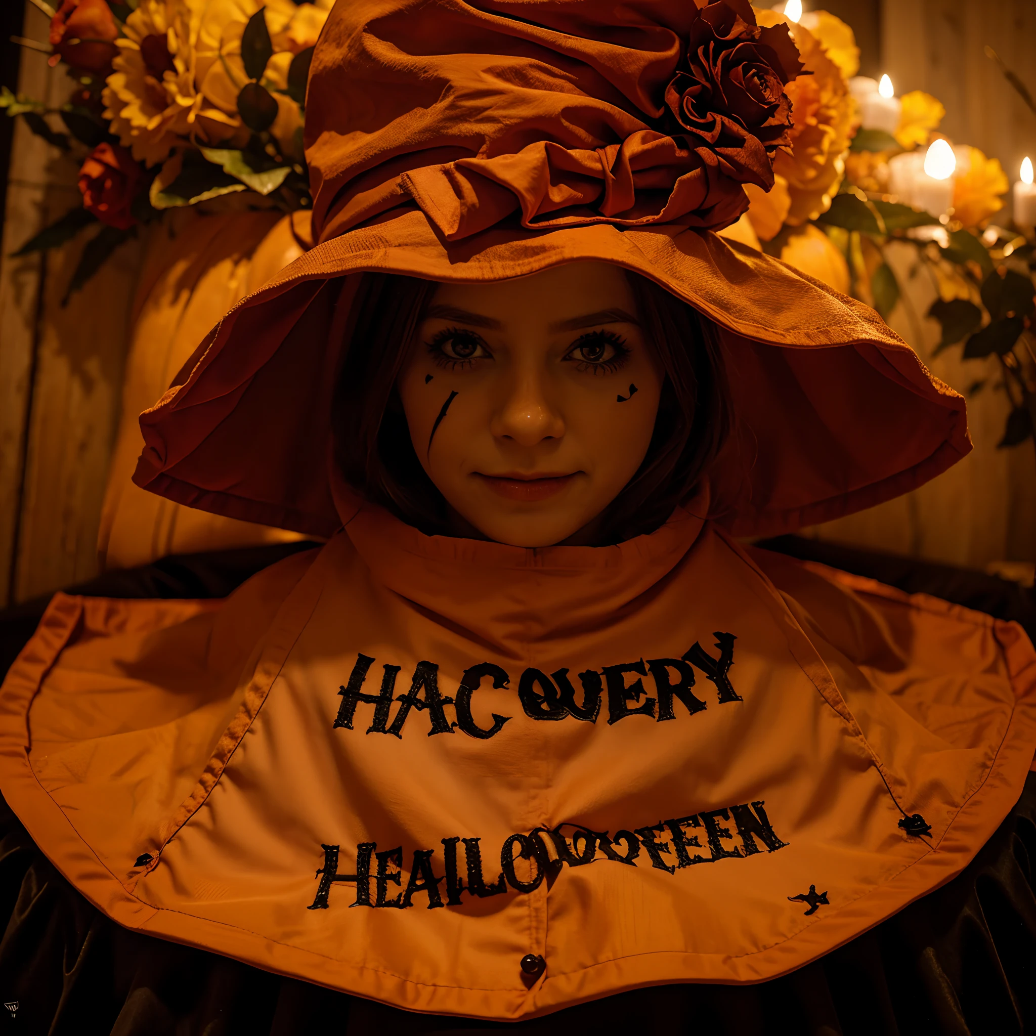 Pote de doces com nome happy Halloween