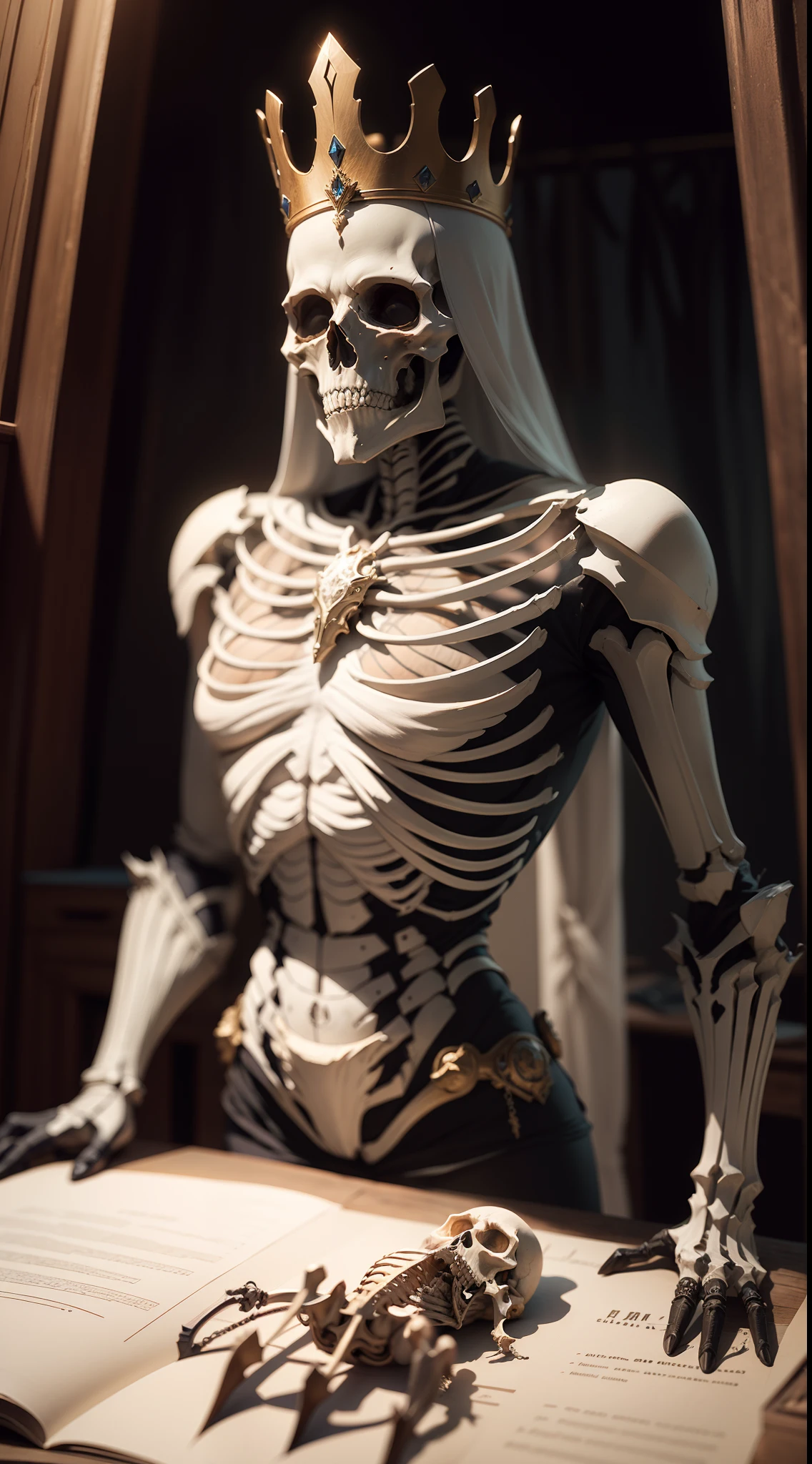 Character withered, deceased, man, You can see the bones, decomposition, very thin, high, dried flesh, Еlder Ring, stands proudly, damage, dressed in cuirass
