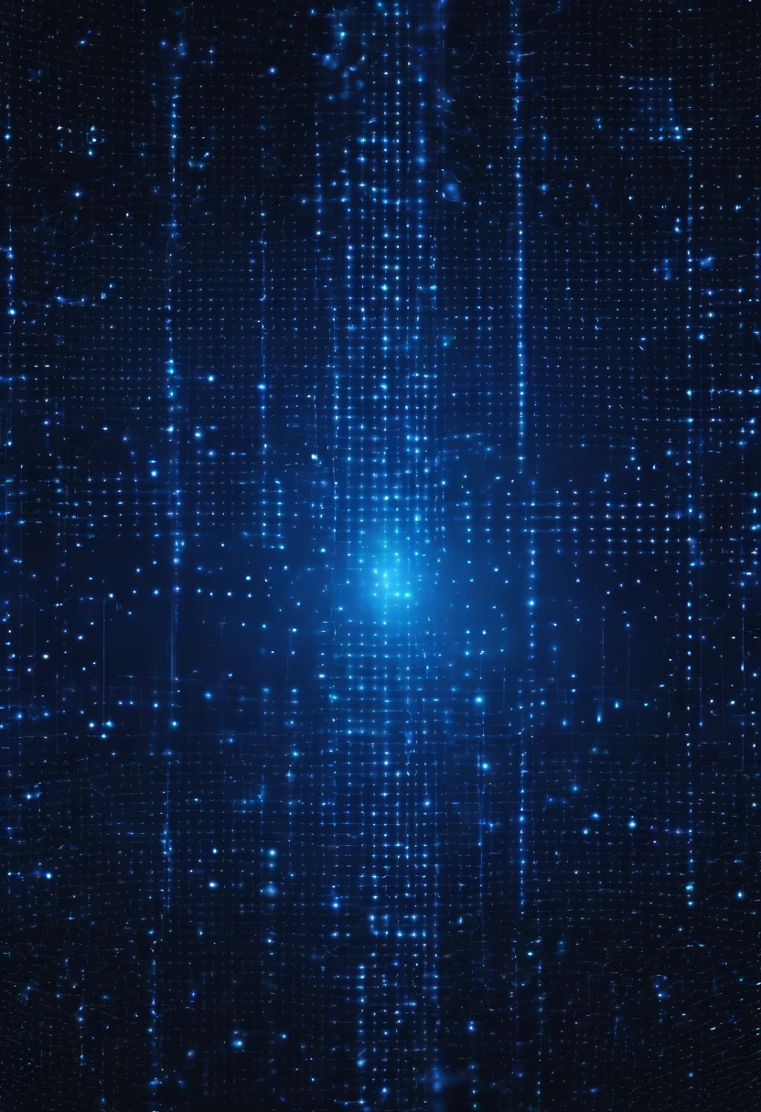 knowlege graph cyber security blue glowing connected dots