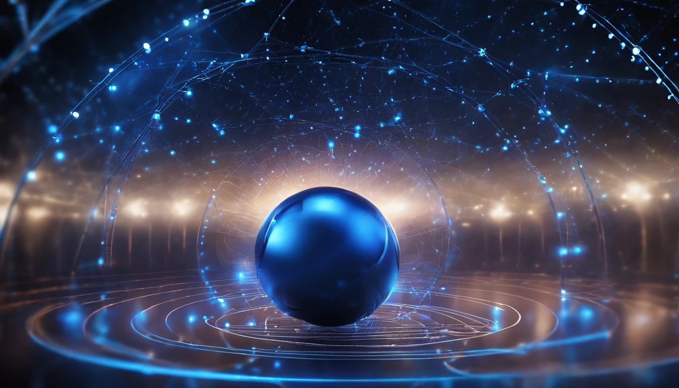 knowlege graph cyber security blue glowing connected dots