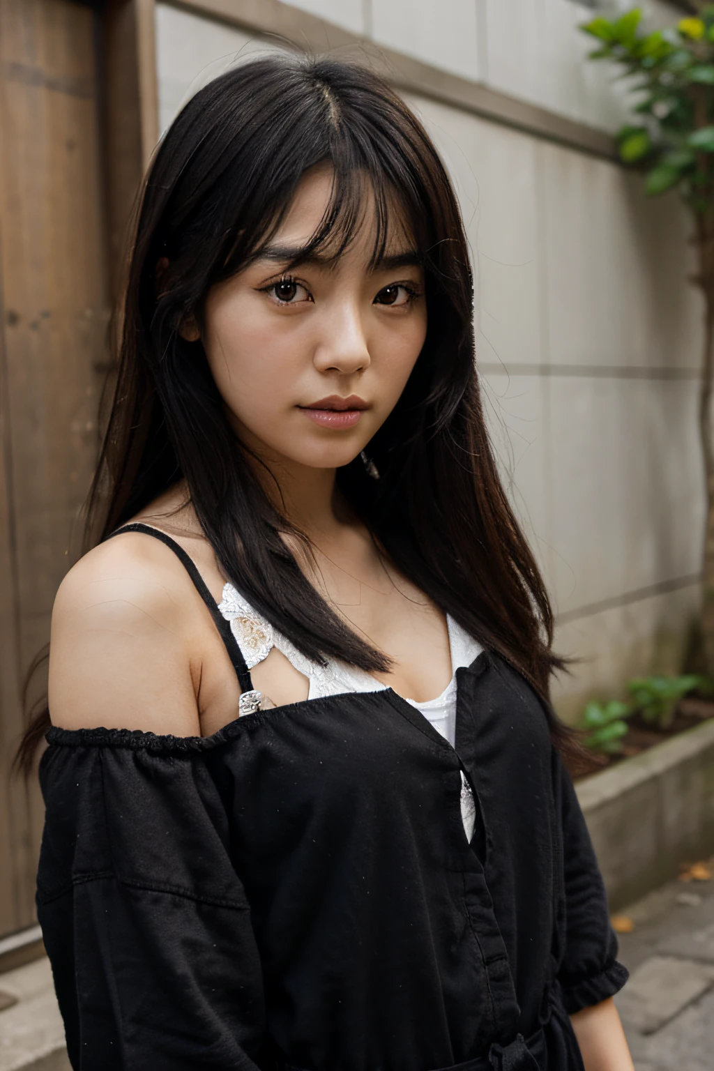 japanese girl named yuri with black hair