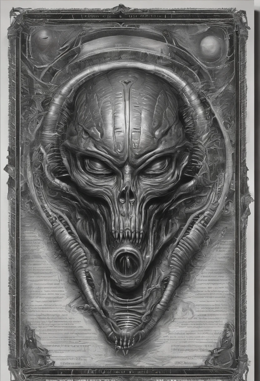 a masterpiece, <lora:Biomechanicals_v2_lora1500:2> style, hnsrdlf style, HR Giger sexy necrotic burlesque woman with intricate biomechanical detail, skulls, monsters, inner jaw, xenomorph, phallic symbolism, penis monsters, bird skulls, color, highly detailed, black and white, (hrgiger-drmacabre:0.8), disgusting, dark, lilith, art nouveau style, <lora:Vintage illustration:0.5>