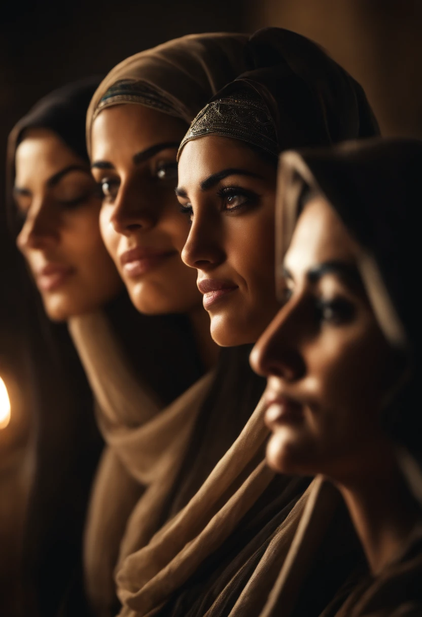 Biblical character, Beautiful 3 Arab Women