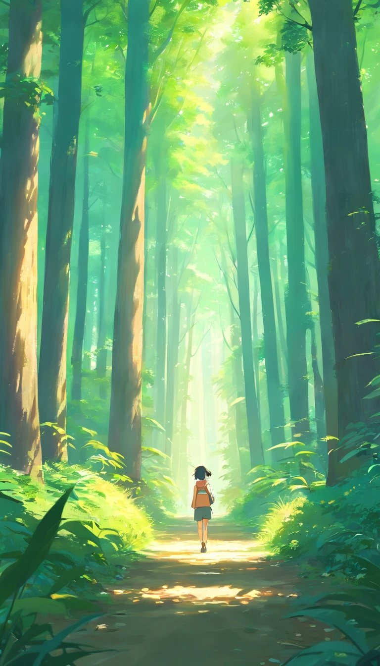 imagine 4 suricatos de forma animada andando na floresta