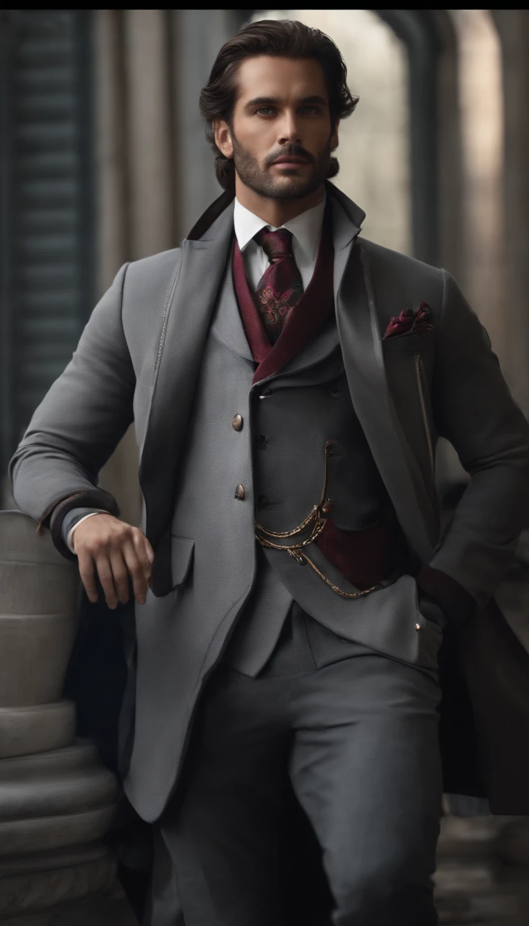 A grey with a zeta culi in a grey jacket