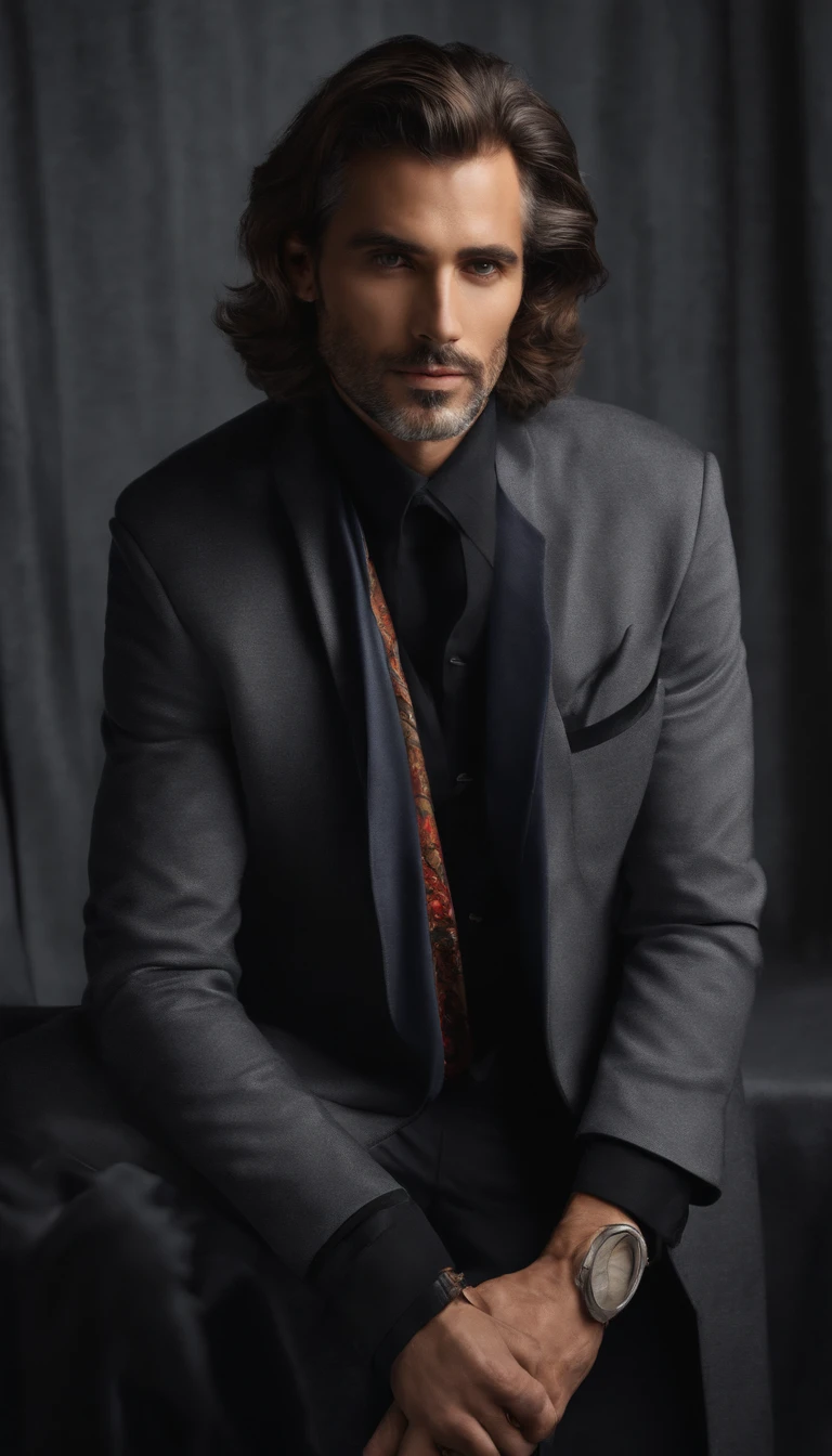 A grey with a zeta culi in a grey jacket