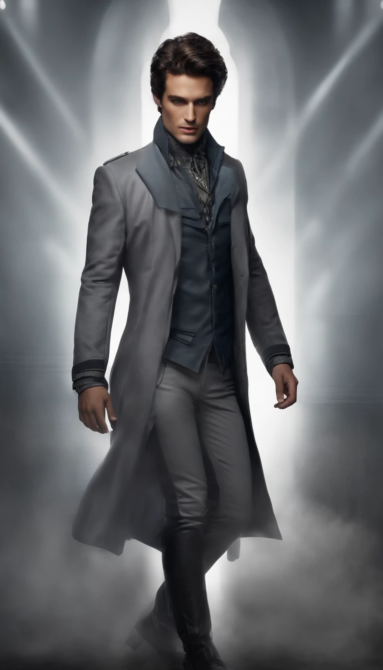 A gray with zeta culi wearing a gray jacket