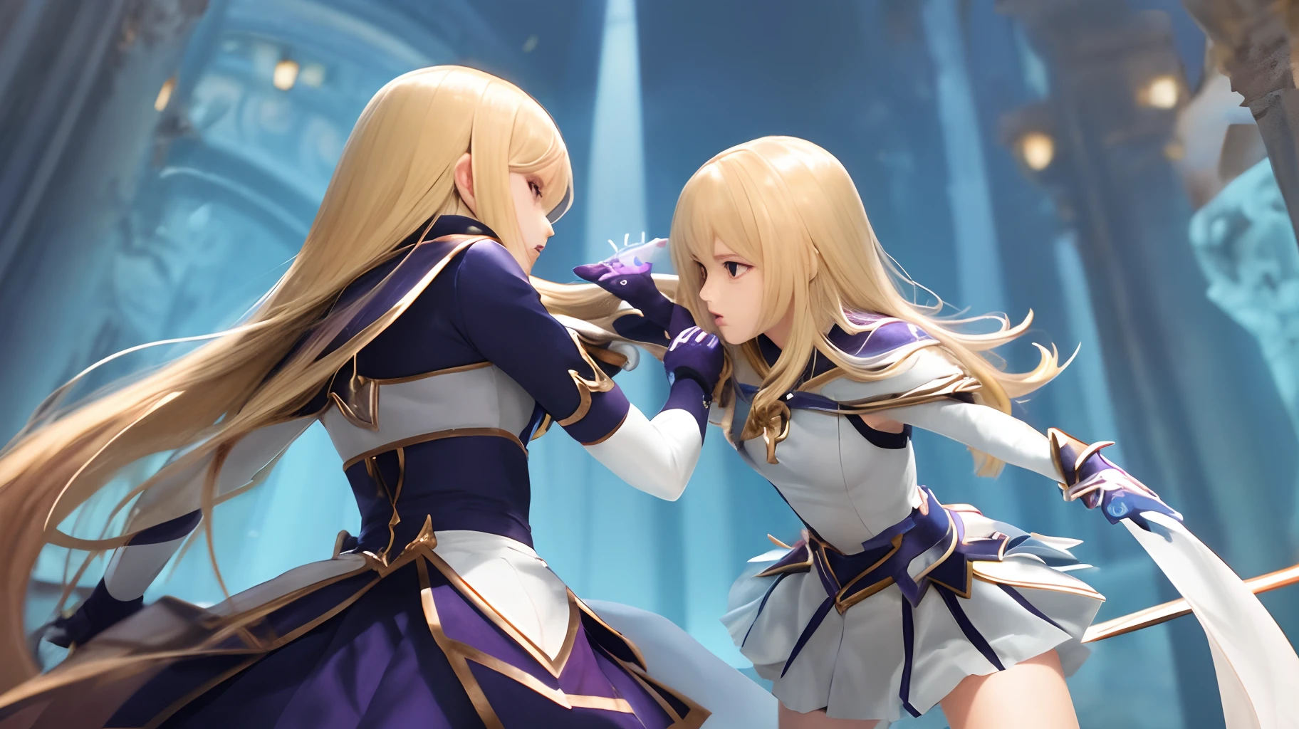 Blonde Fighting Magical Girl