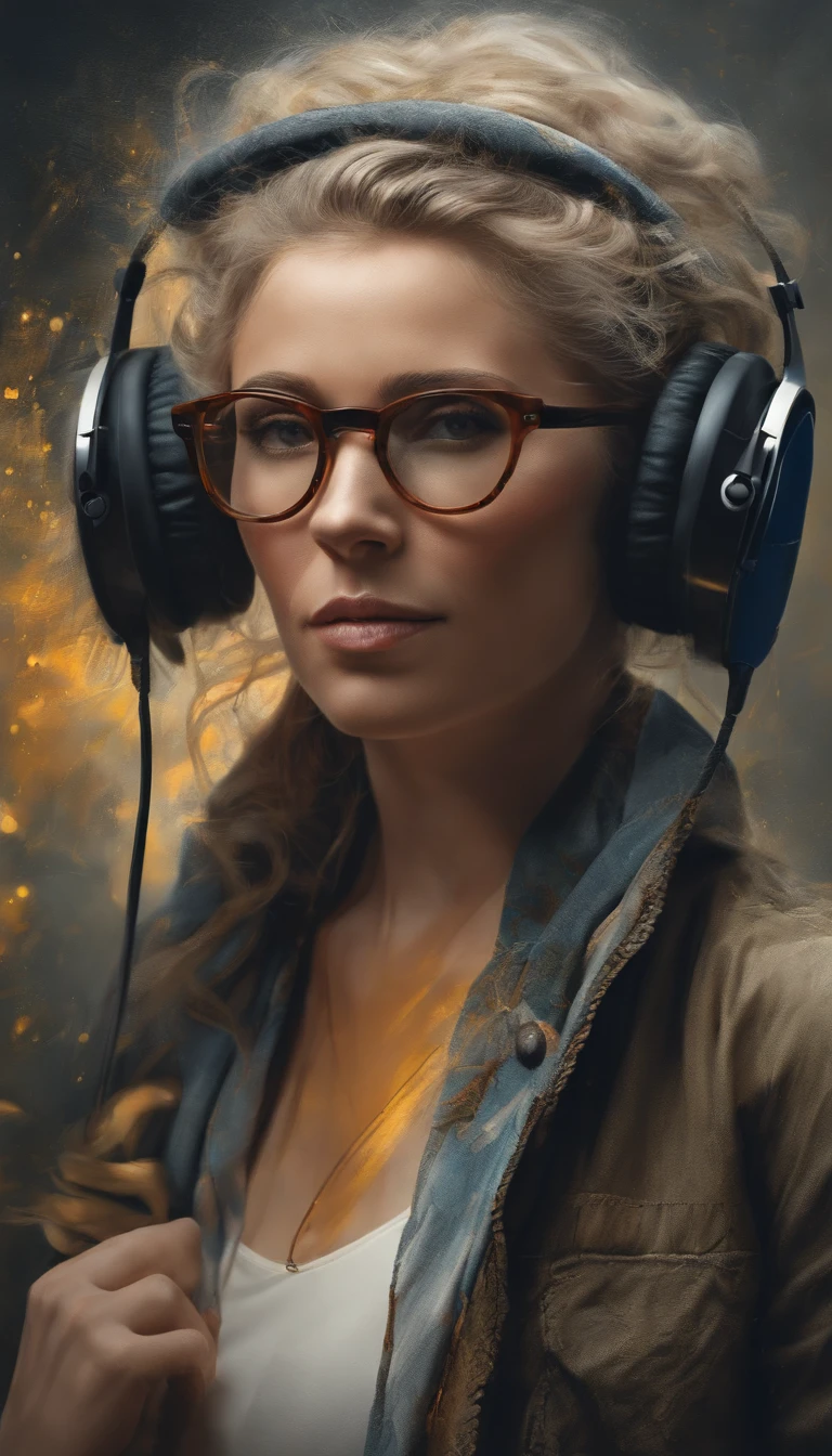 Centrage parfait, Gorille mignon, Wear a student team jacket, porter des lunettes de soleil, Wearing Headphones, cheerfulness, Position debout, abstract beauty, centered, looking at the camera, facing camera, Approcher la perfection, dynamique, highly detailed, lisse, mise au point nette, 8k, high resolucion, illustration, illustrations de Carne Griffiths et Wadim Kashin, fond blanc