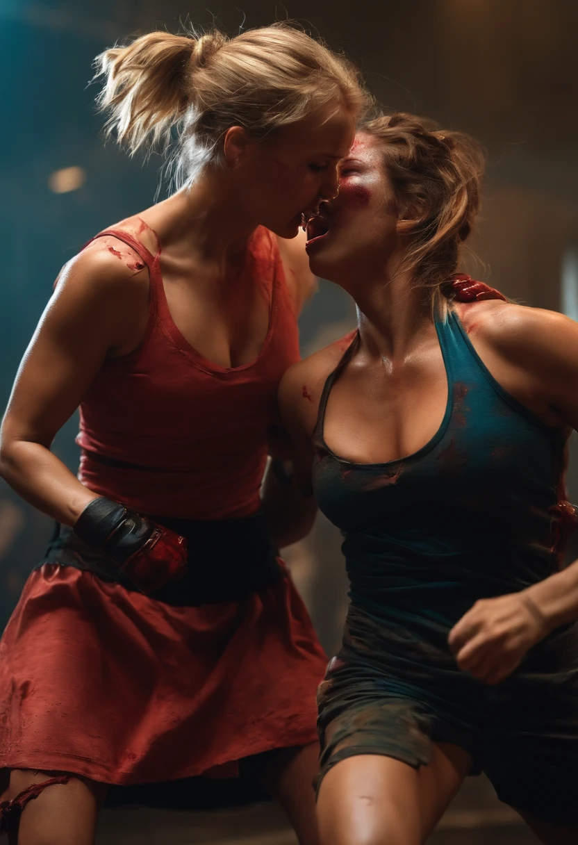 Girl fight, to the death, brutal, bloody