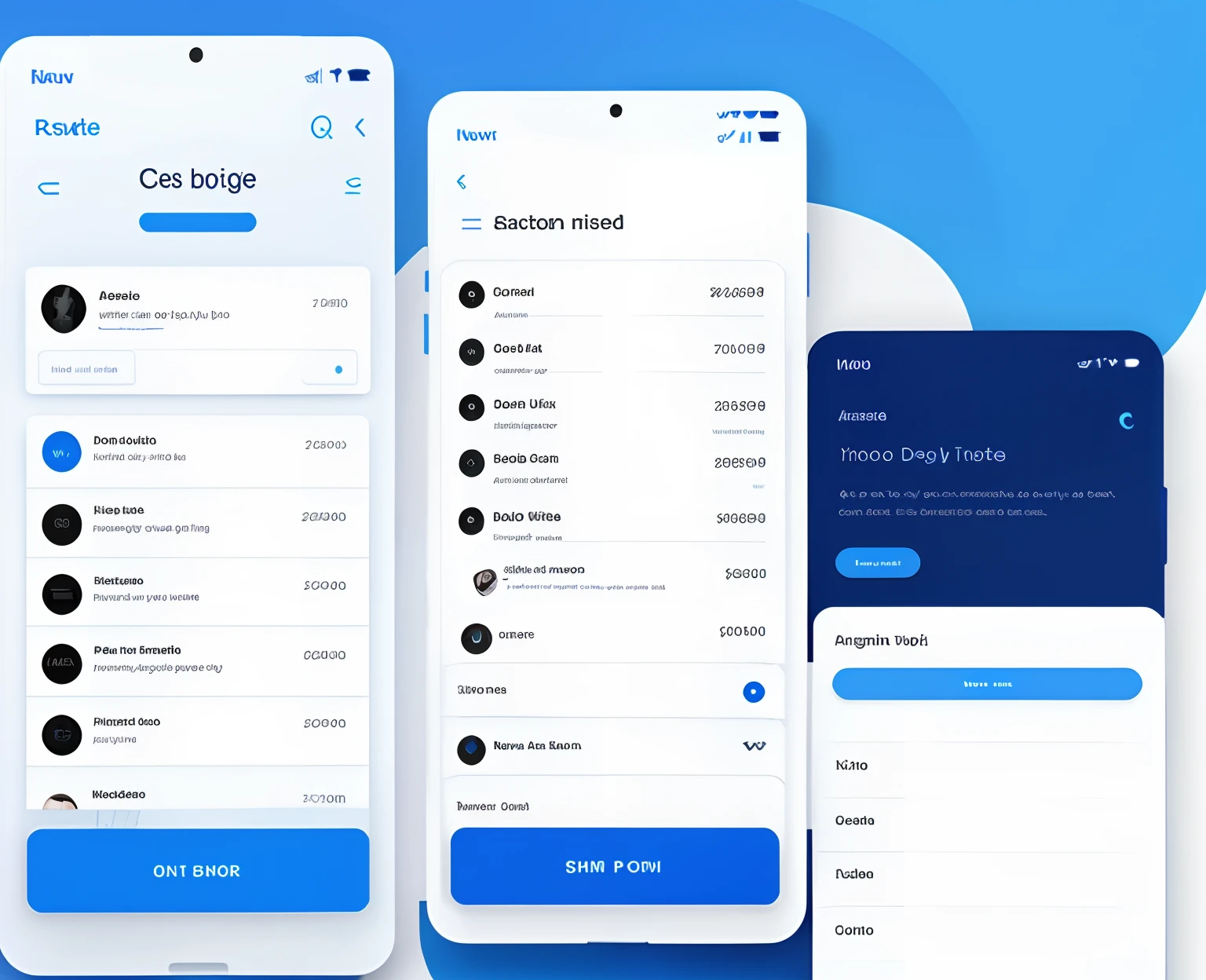 create a  ui ux  for new  launched app called WFx Pro, design is simple and creative, color is Blue and whitte