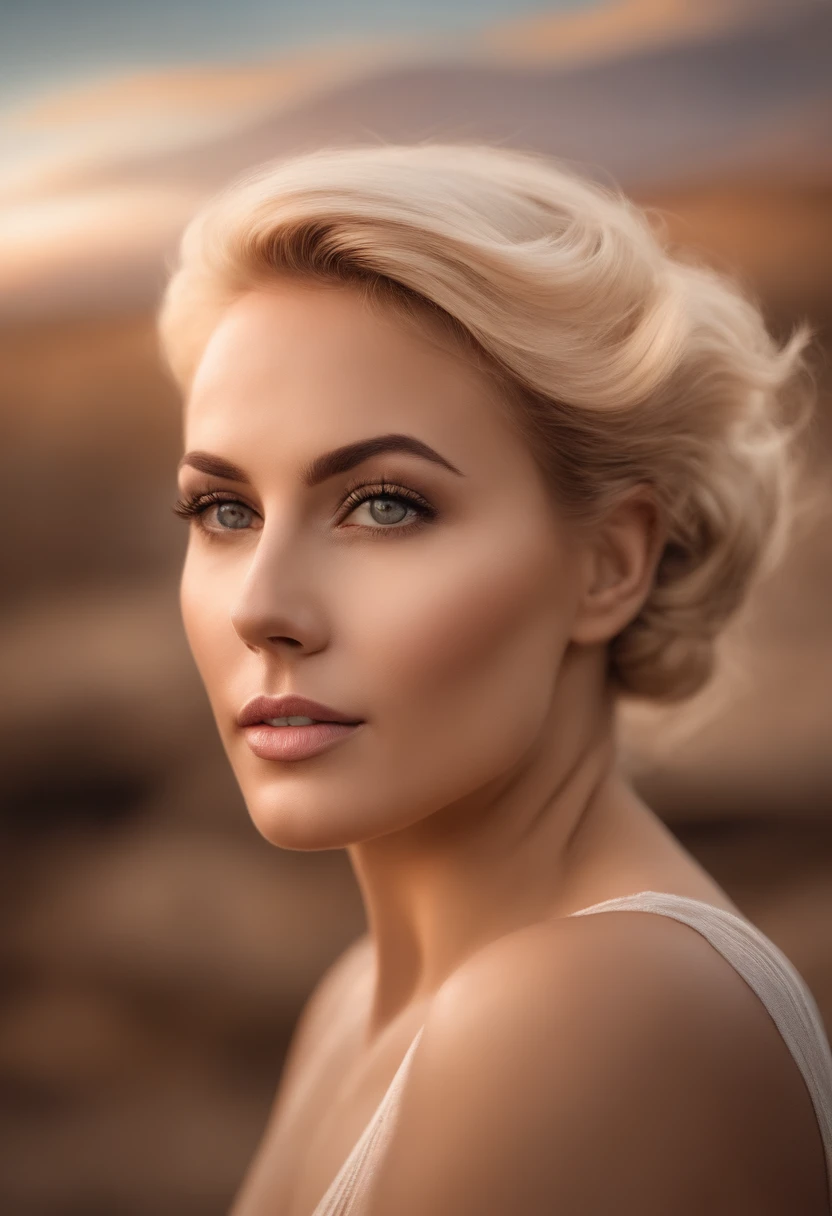 mulheres, cabelos ao vento, obras de arte intrincadas, 8k, 20 anos, corpo inteiro, blonde hair, sol, cores quentes, sombras perfeitas, 8k, homenagem ao outro rosa, combate ao cancer de mama