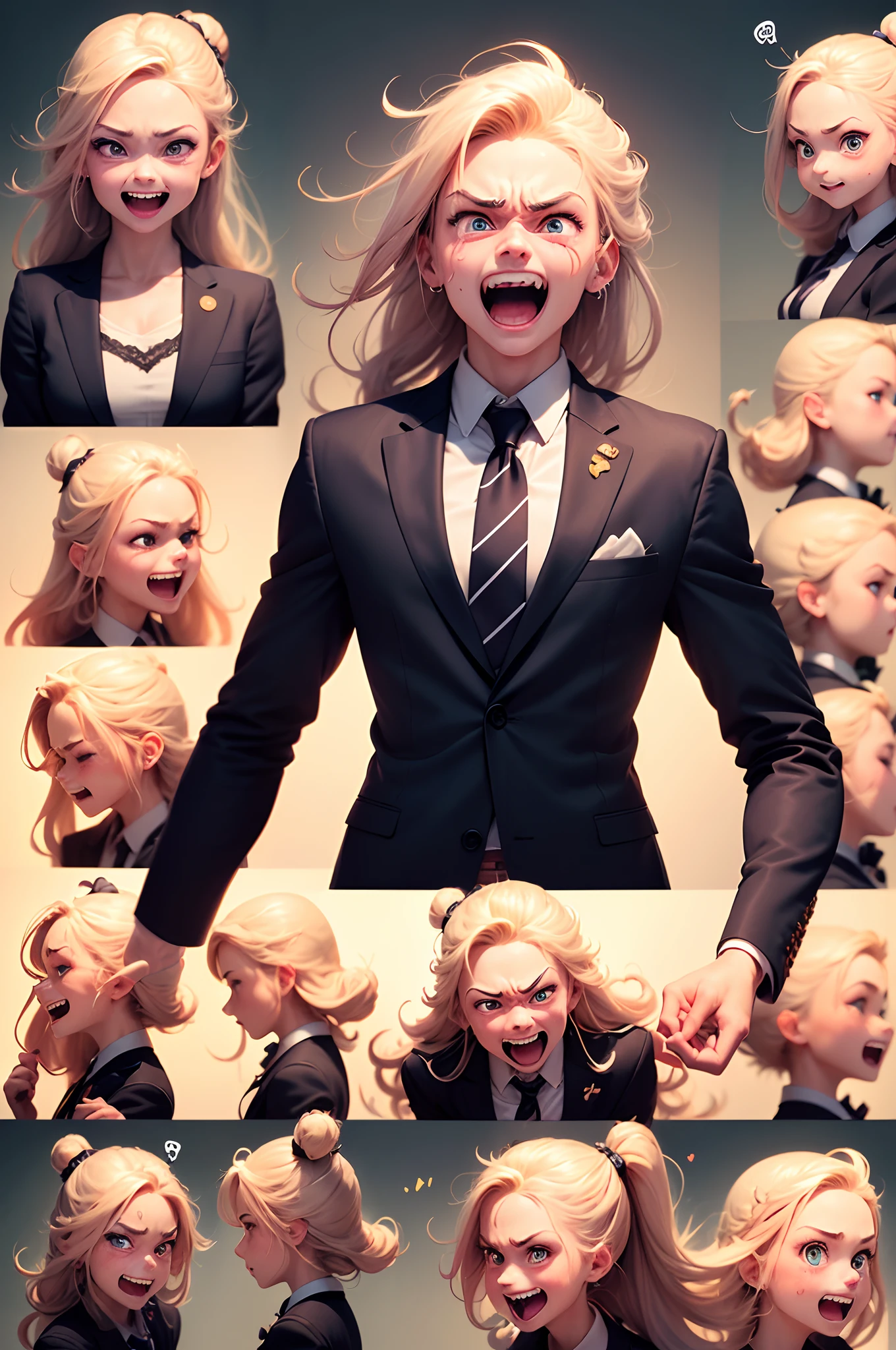 (male office worker, anime style character, Emoji pack), (age male, sleepless man, wearing suit:1.3),(emoji design sheet),Align arrangement, poses and expressions, (upper body),(Black strokes, Different emotions, various facial expressions), (multiple expressions of the same character:1.6),(masterpiece, best quality, highly detailed, high-resolution illustration:1.2), (sad, happy, having fun, exhausted, big laugh, Angry, doubt, cute, wait, hurry)